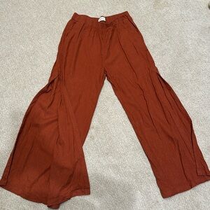 Abercrombie Linen pants, side slit